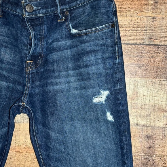 Abercrombie & Fitch The A&F Slim Straight Jeans Men’s size 34 x 34 Distressed - Picture 3 of 11